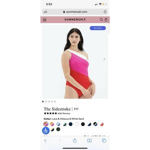 Summersalt The Sidestroke 6 Lava Hibiscus